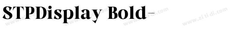 STPDisplay Bold字体转换